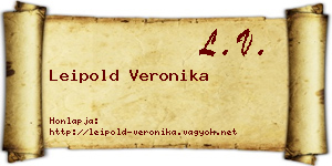 Leipold Veronika névjegykártya